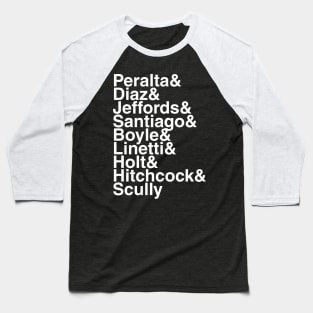 Brooklyn Nine-Nine Helvetica List Baseball T-Shirt